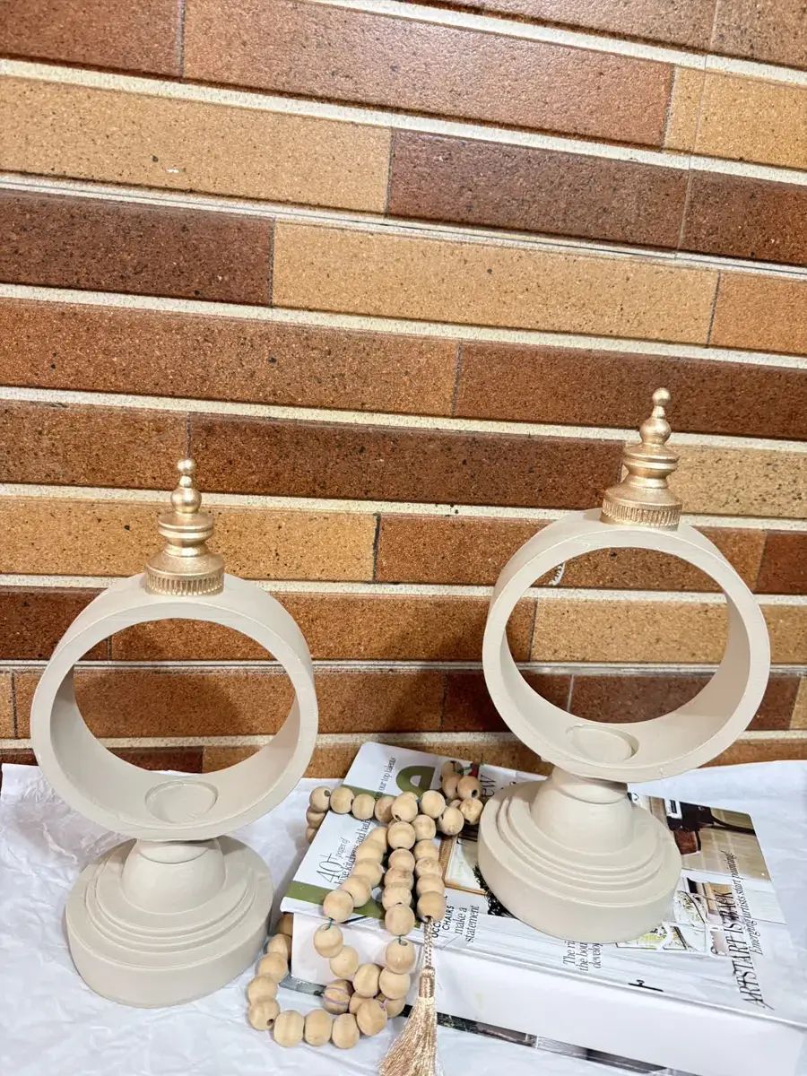 4 شمعدان فانوس گرد - Image 1